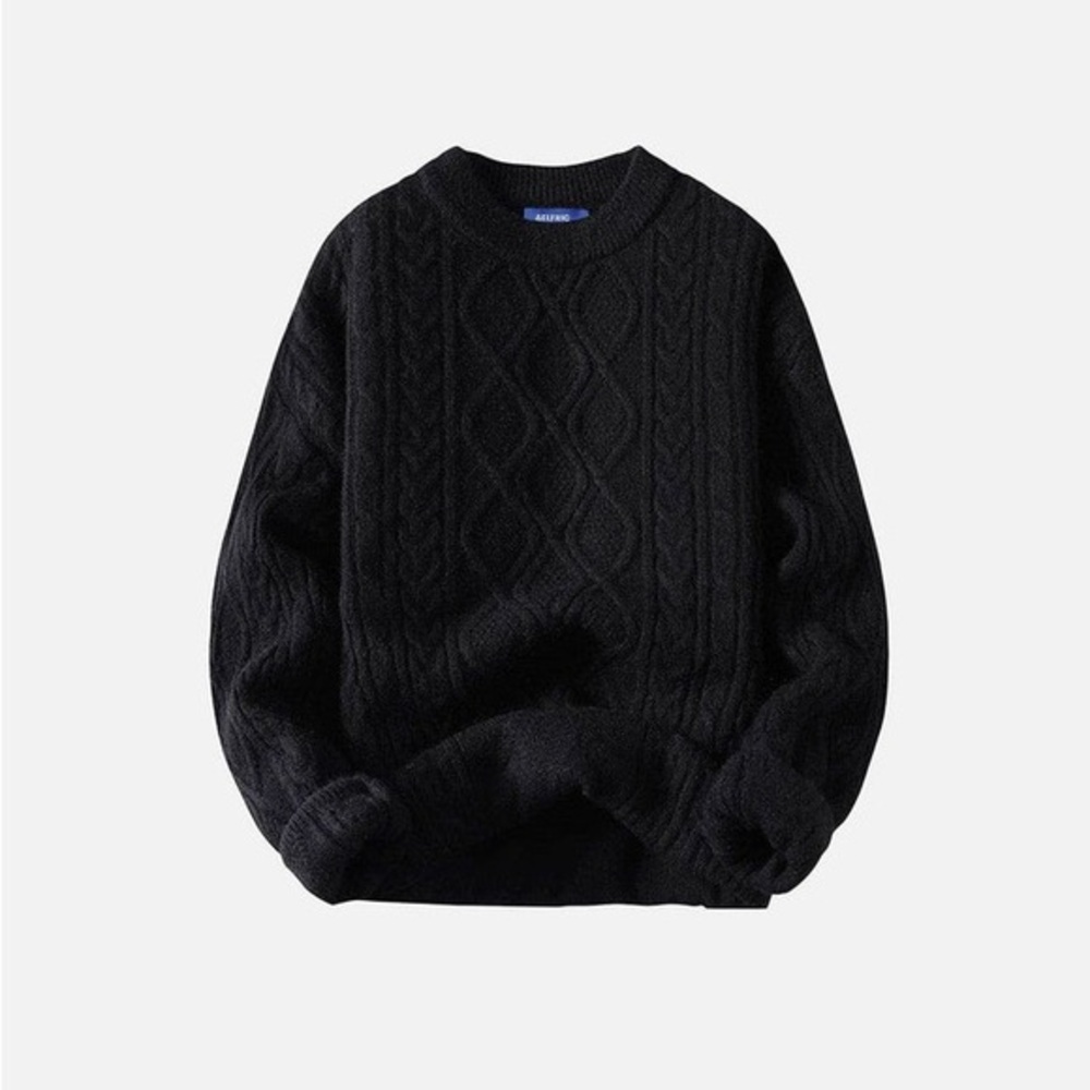 AELFRIC EDEN 🔥Solid Color🔥 Crew Neck Sweater - SZ L